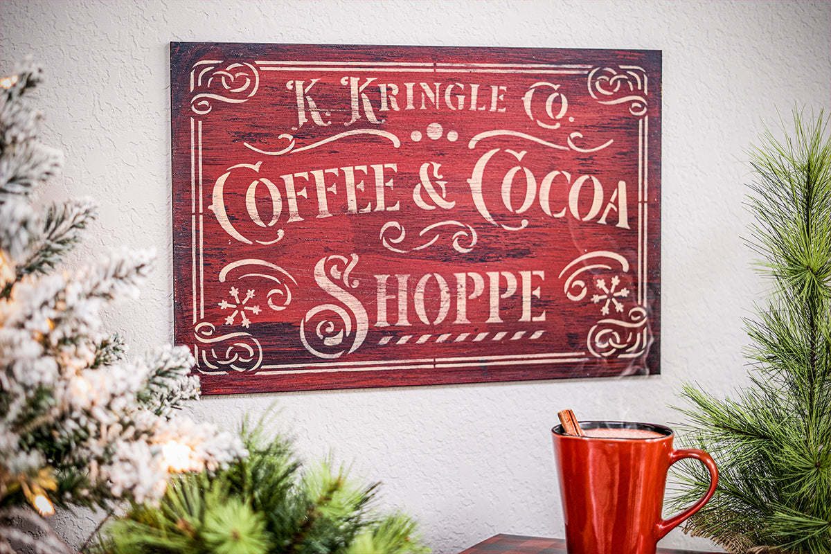 Kringle Coffee &amp; Cocoa Shoppe Collection Set – StudioR12 Stencils