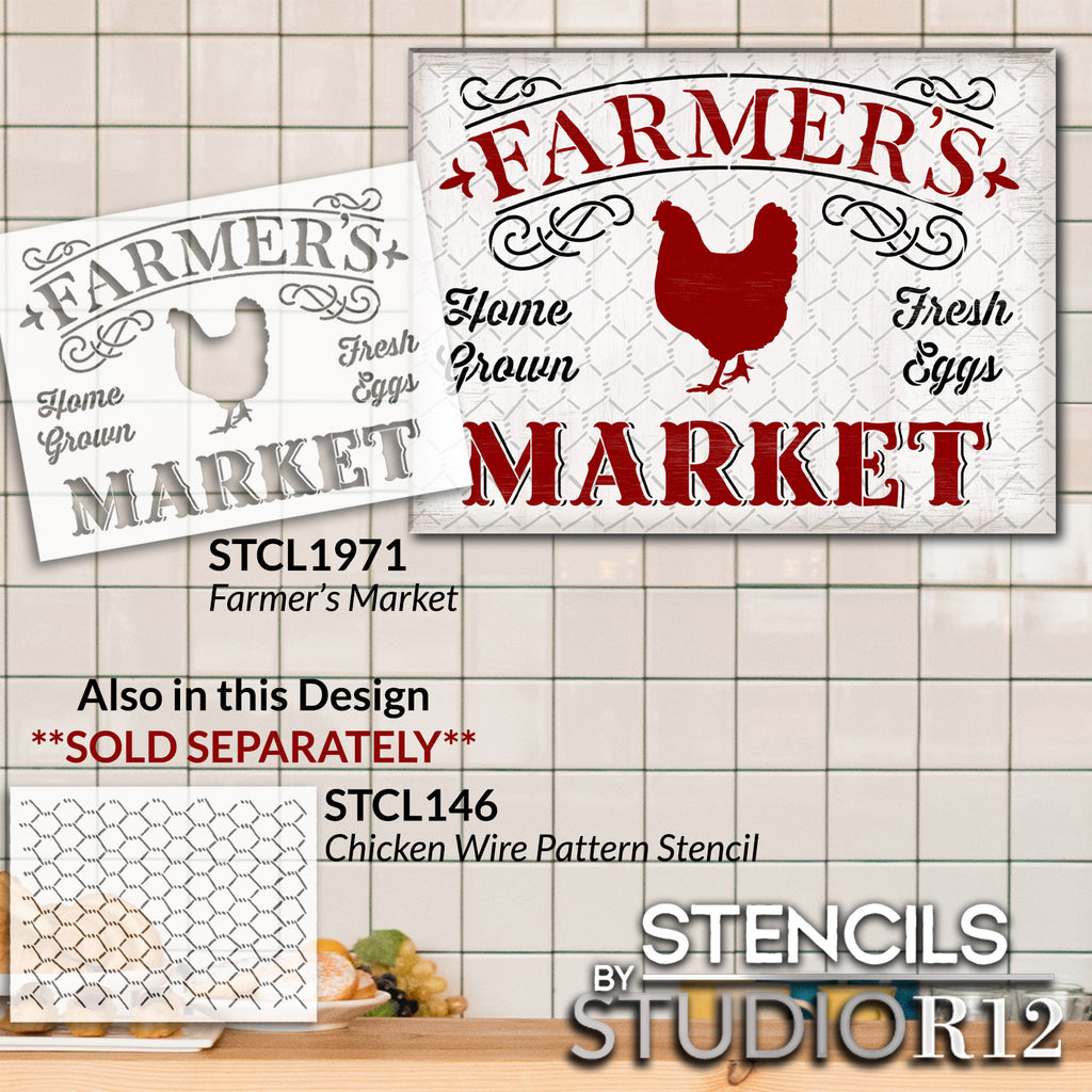 
                  
                Chicken,
  			
                country,
  			
                Eggs,
  			
                Farm,
  			
                Farm Animal,
  			
                Farmhouse,
  			
                Market,
  			
                Stencils,
  			
                Studio R 12,
  			
                StudioR12,
  			
                StudioR12 Stencil,
  			
                Template,
  			
                  
                  
