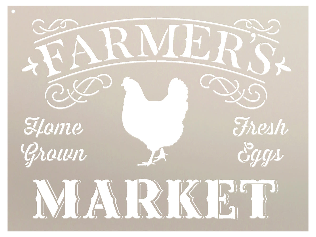 Farmer's Market - Word Art Stencil - By Studior12 - 20