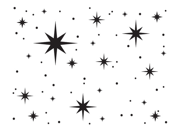 Twinkle Stars Stencil by StudioR12 | Dreamy Nursery Decor | Wall Art | Journaling & Scrapbooking | Reusable Mylar Template | STCL578 | Select Size