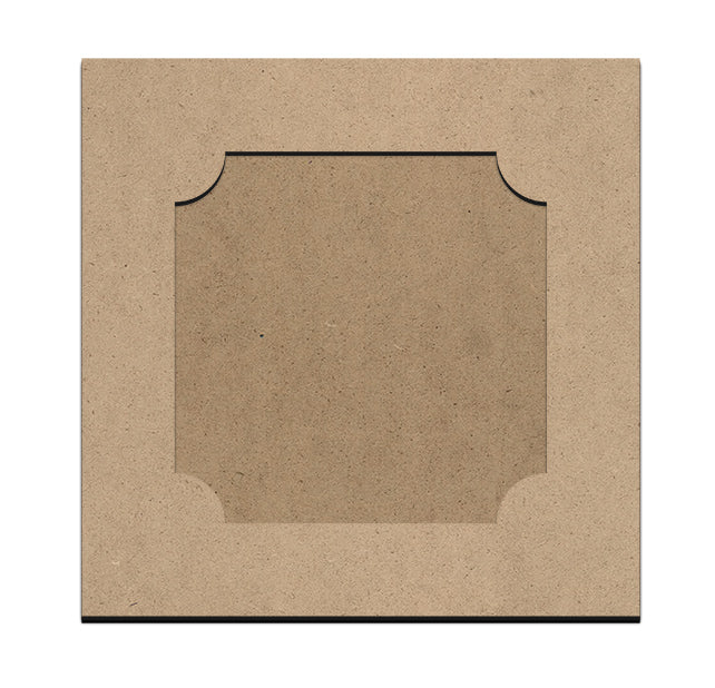 Simple Square Frame MDF Surface & Geometric Overlay Ready to Paint