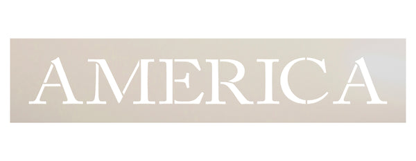 America Stencil by StudioR12 | Simple Patriotic Word Art - Medium 21 x 4.5-inch Reusable Mylar Template | Painting, Chalk, Mixed Media | Use for Crafting, DIY Home Decor - STCL1245_3