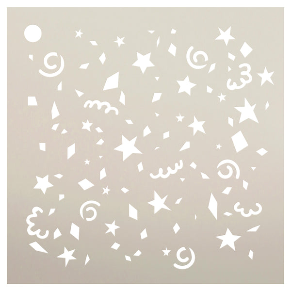 Confetti Mini Pattern Stencil by StudioR12 | Background | Journal | Mixed Media | STCL726 |  4