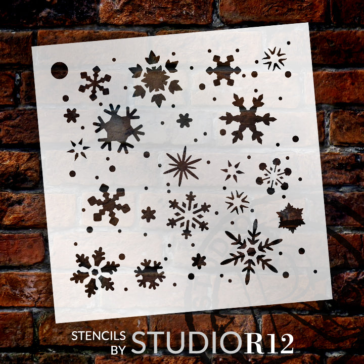 Snowflake Stencil 4 Inch Christmas Winter Snow Miniature Design Sheet MIN197
