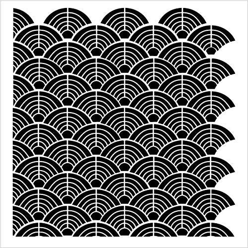 StudioR12 Mixed Media Stencil Triangle Muse Pattern