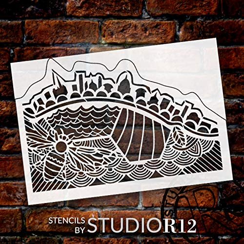 StudioR12 Mixed Media Stencil Triangle Muse Pattern, DIY Card-Making  Crafting Bullet Journal