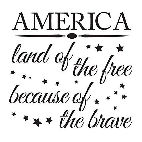 1/4 Stars Stencil by StudioR12  Patriotic Country Repeating