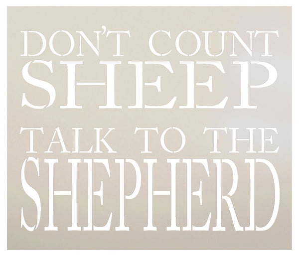 Don't Count Sheep,Talk to the Shepherd Stencil by StudioR12 | Reusable Mylar Template | Use for Painting Wall Art, Palette Signs or DIY Faith Home Decor (14