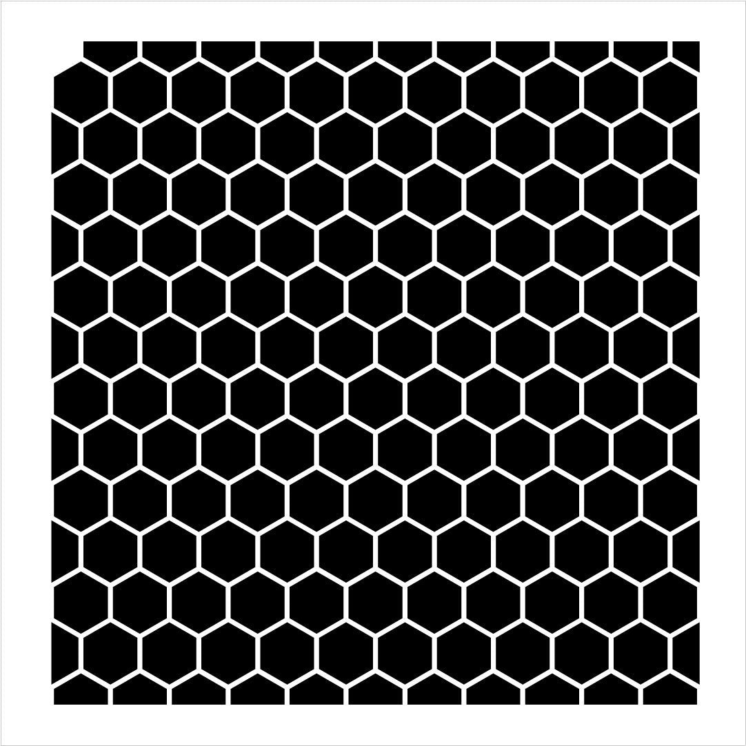 221 Small & Medium Honeycomb (STENCIL) - Plum Purdy
