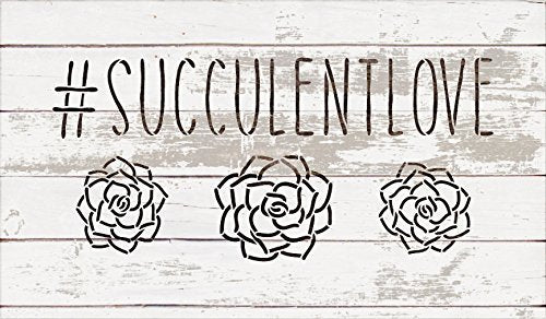 #SucculentLove Word Stencil by StudioR12 - Plant Garden Nature Art Reusable  Mylar Template | STCL2188 - SELECT SIZE