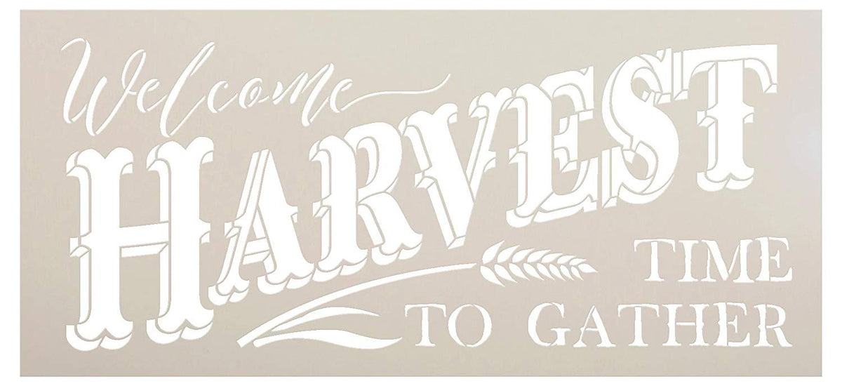 Welcome -Side Script - Word Stencil - 17 x 7 - STCL1493_4 - by StudioR12