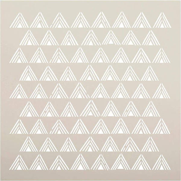 Repeat Geometric Triangle Pattern Stencil by StudioR12 - Select Size - USA Made - Paint DIY Wall Floor Tile | Reusable Mixed Media Template | STCL6802