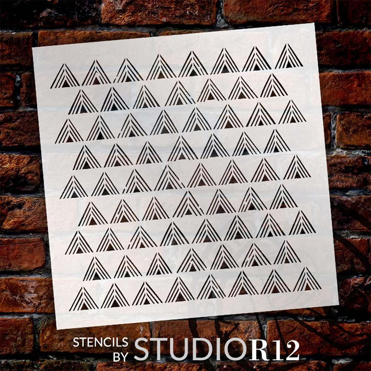 Triangulations Geometric Triangle Stencil Pattern - Bonnie Christine