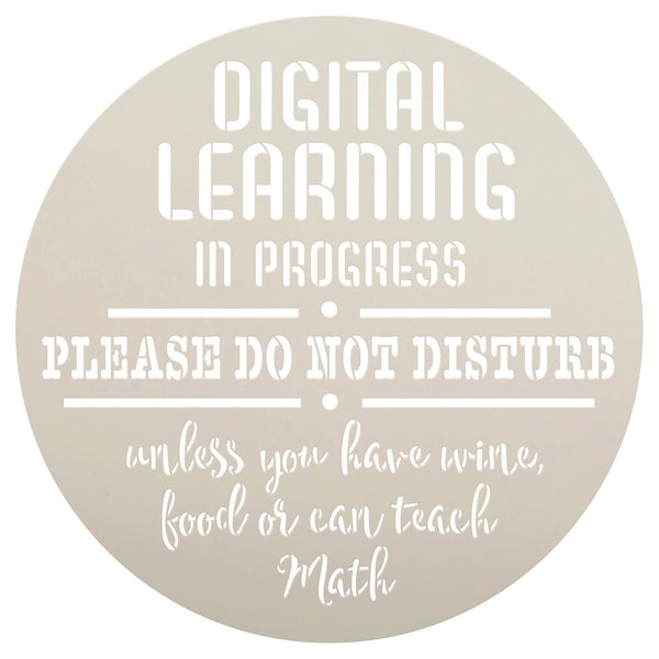 Personalized Digital Learning in Progress Stencil by StudioR12 | DIY Virtual Learning & Homeschool Decor or Wood Signs | Select Size