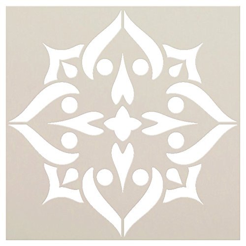 Mandala - Spades - Complete Stencil by StudioR12 | Reusable Mylar Template | Use to Paint Wood Signs, Pallets, Pillows, Wall Art, Floor Tile | Select Size | STCL2555