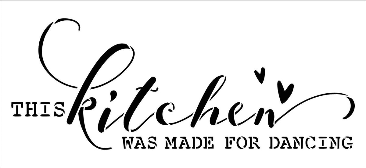 Kitchen Made for Dancing Stencil by StudioR12 DIY Fun Music Home Dec