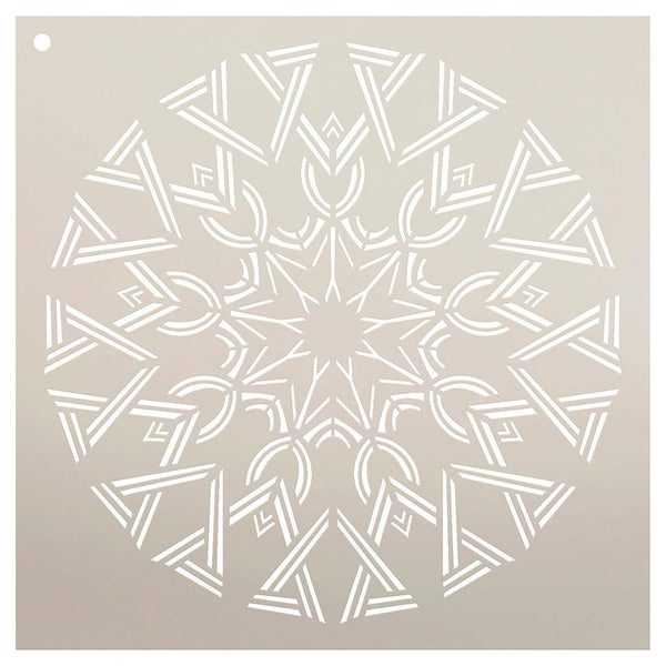 Mandala - Deco - Complete Stencil by StudioR12 | Reusable Mylar Template | Use to Paint Wood Signs - Pallets - Pillows - Wall Art - Floor Tile - Select Size (18