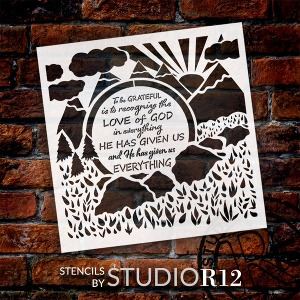 Recognize Love of God in Everything Stencil by StudioR12 | Craft DIY Inspiration Home Decor | Paint Wood Sign | Reusable Mylar Template | Select Size | STCL6286