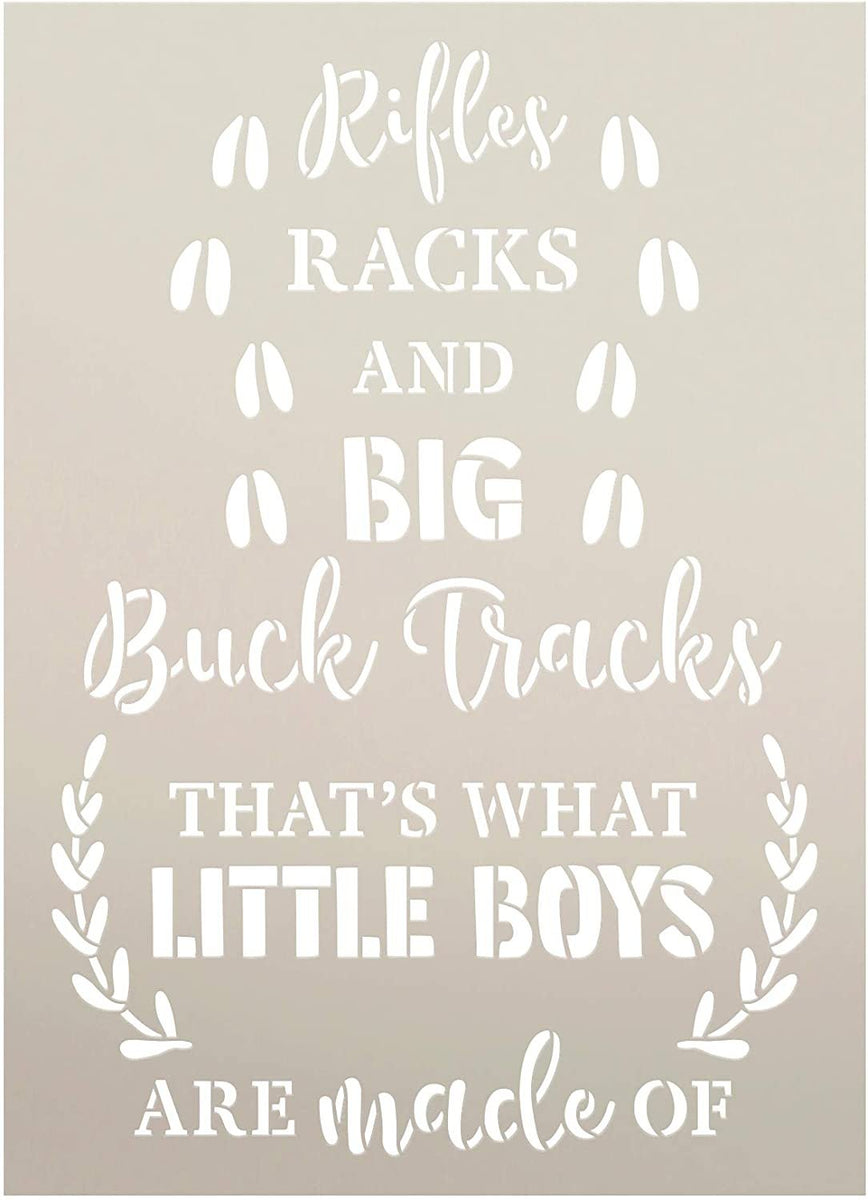 Rifle Racks Buck Tracks Little Boys Stencil by StudioR12 DIY Hunt StudioR12 Stencils