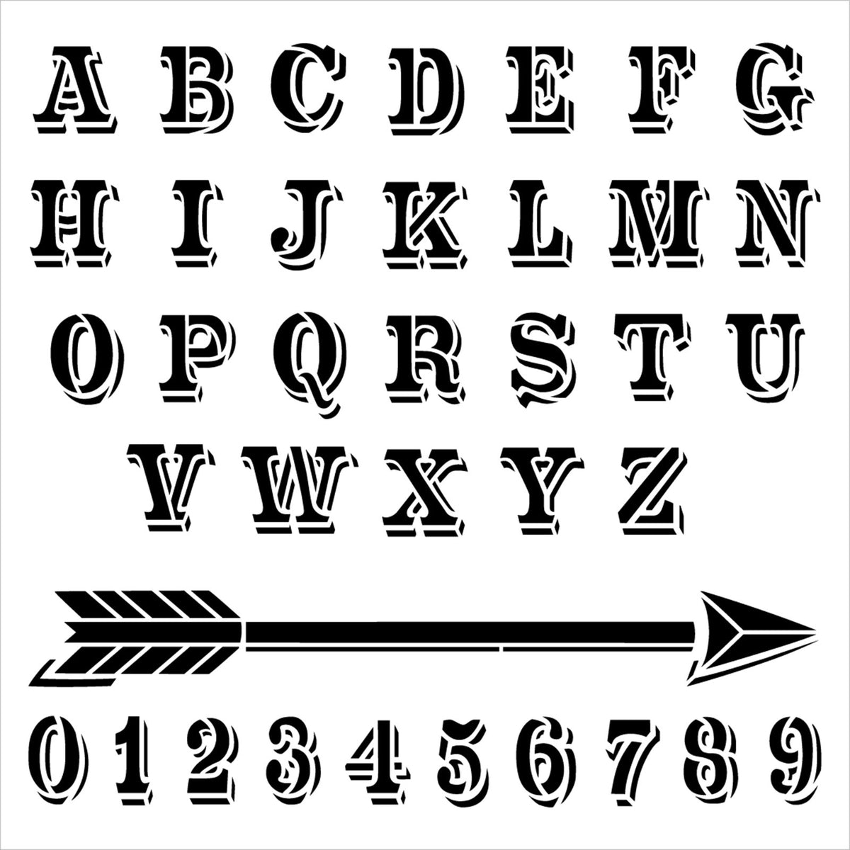Crafty Typewriter Lettering Stencils by StudioR12 Full Alphabet Stencil for  Journaling Reusable Template Select Size 12 x 12 Inch Sheet