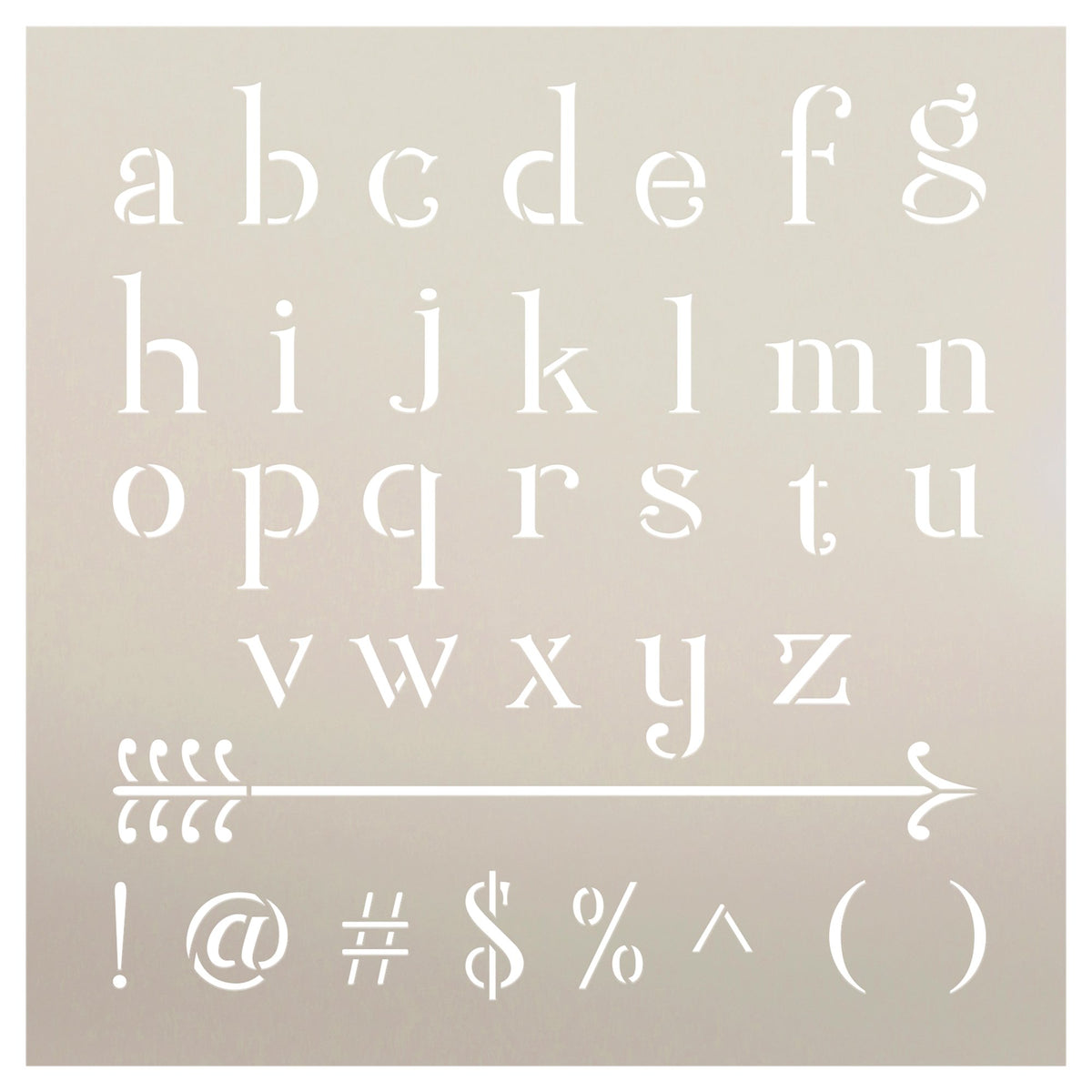 Retro Script Alphabet Stencils by StudioR12