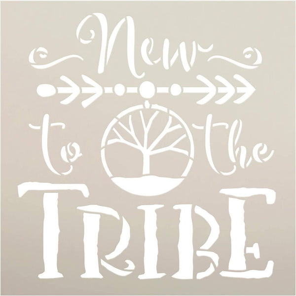 New to The Tribe Stencil by StudioR12 | DIY Boho Tribal Family Home Decor | Craft & Paint Wood Sign | Reusable Mylar Template | Bohemian Tree Dream Catcher Gift | Select Size