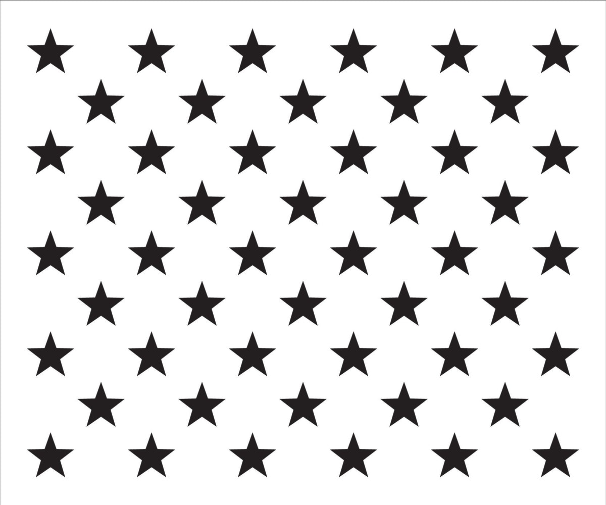American Flag 50 Star Stencil by StudioR12 Reusable Template Use for Patriotic Arts, Crafts, DIY Decor Painting, Mixed Media, Air Brushing Select Size