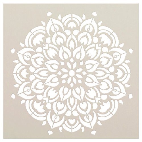 Mandala - Peacock - Complete Stencil by StudioR12 | Reusable Mylar Template | Use to Paint Wood Signs - Pallets - Pillows - Wall Art - Floor Tile - Select Size - STCL2549