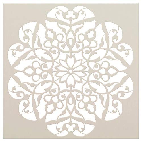 Floral Swirl All Over Pattern Stencil (10 mil Plastic) | Decor Stencils for  Painting on Wood, Wall, Tile, Canvas, Paper, Fabric, Furniture and Floor 