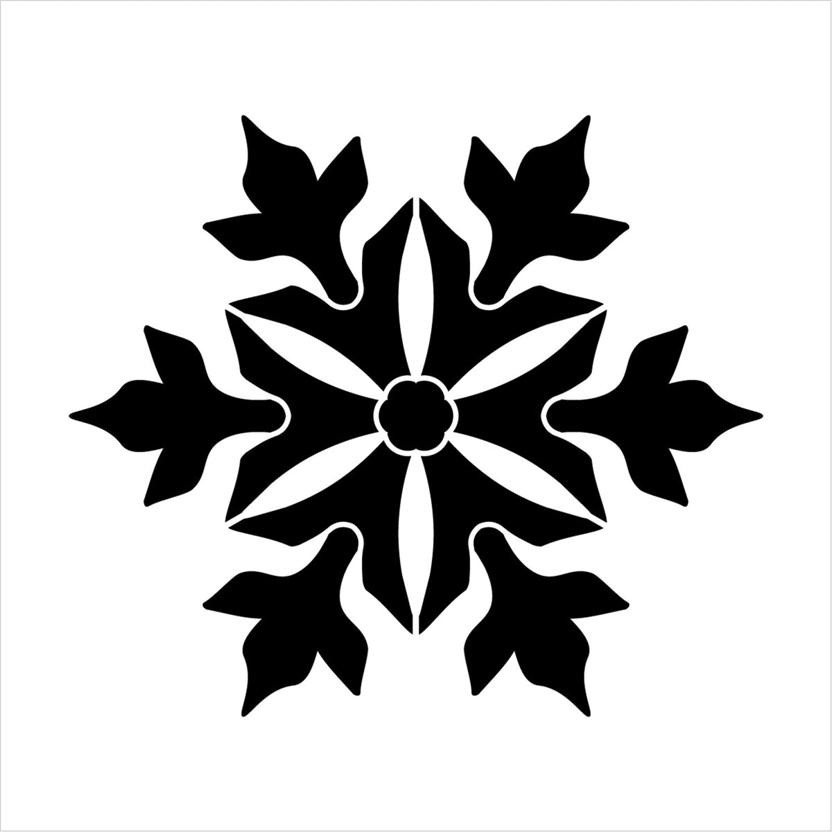 Delicate Snowflake Silhouette Trio Stencil by StudioR12 - Select