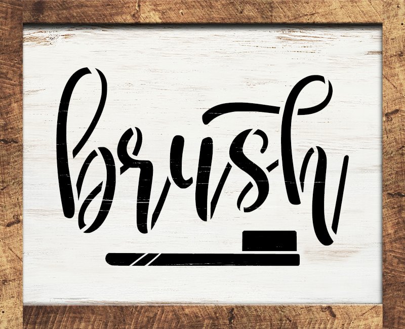 Brush Script Lettering Stencils by Studior12 Reusable Full