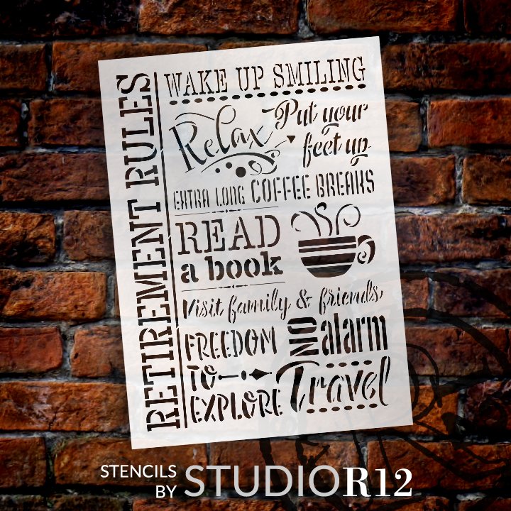 But First Coffee Script Stencil by StudioR12 | DIY Kitchen & Coffee Bar  Decor | Craft & Paint Wood Signs | Select Size | STCL5631