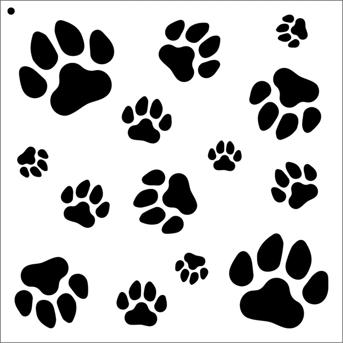 Dog Paw Print Wall Stencil by DeeSigns