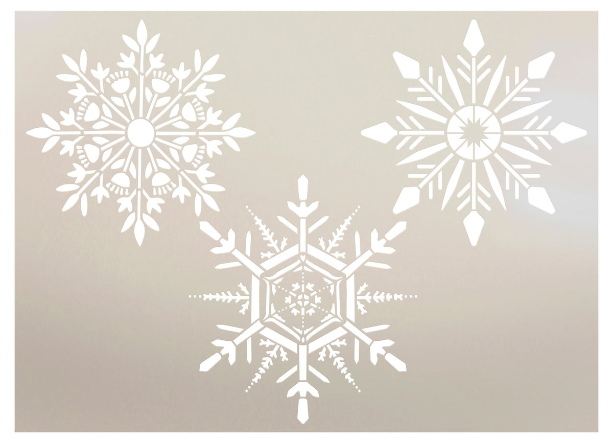 Snowflake Stencil by StudioR12 - 6 Inch Snowflake - USA Made - DIY  Christmas Decorations