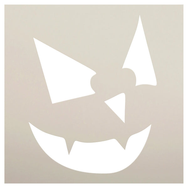 Sinister Jack-O-Lantern Stencil by StudioR12 | Craft & Paint DIY Halloween Decor | Fall Pumpkin Face Pattern Template | Select Size
