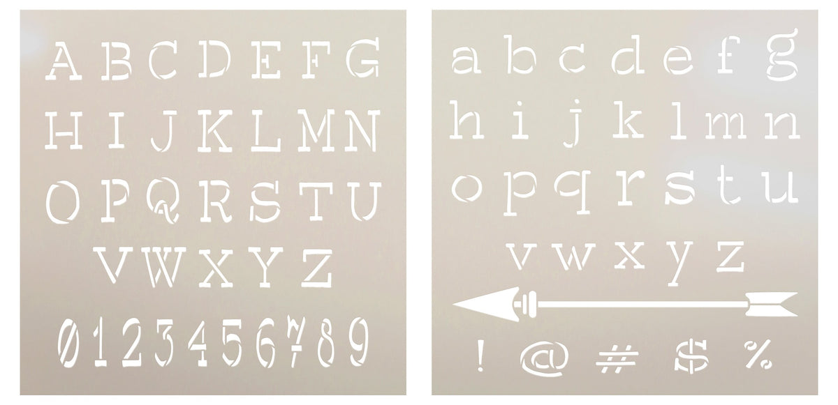 Crafty Typewriter Lettering Stencils by StudioR12