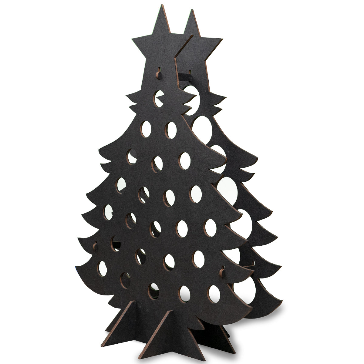 Wine Bottle Holder Christmas Tree Surface by StudioR12 Advent Calend