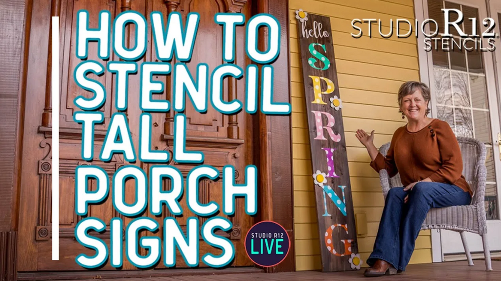 How to Stencil Tall Porch Signs