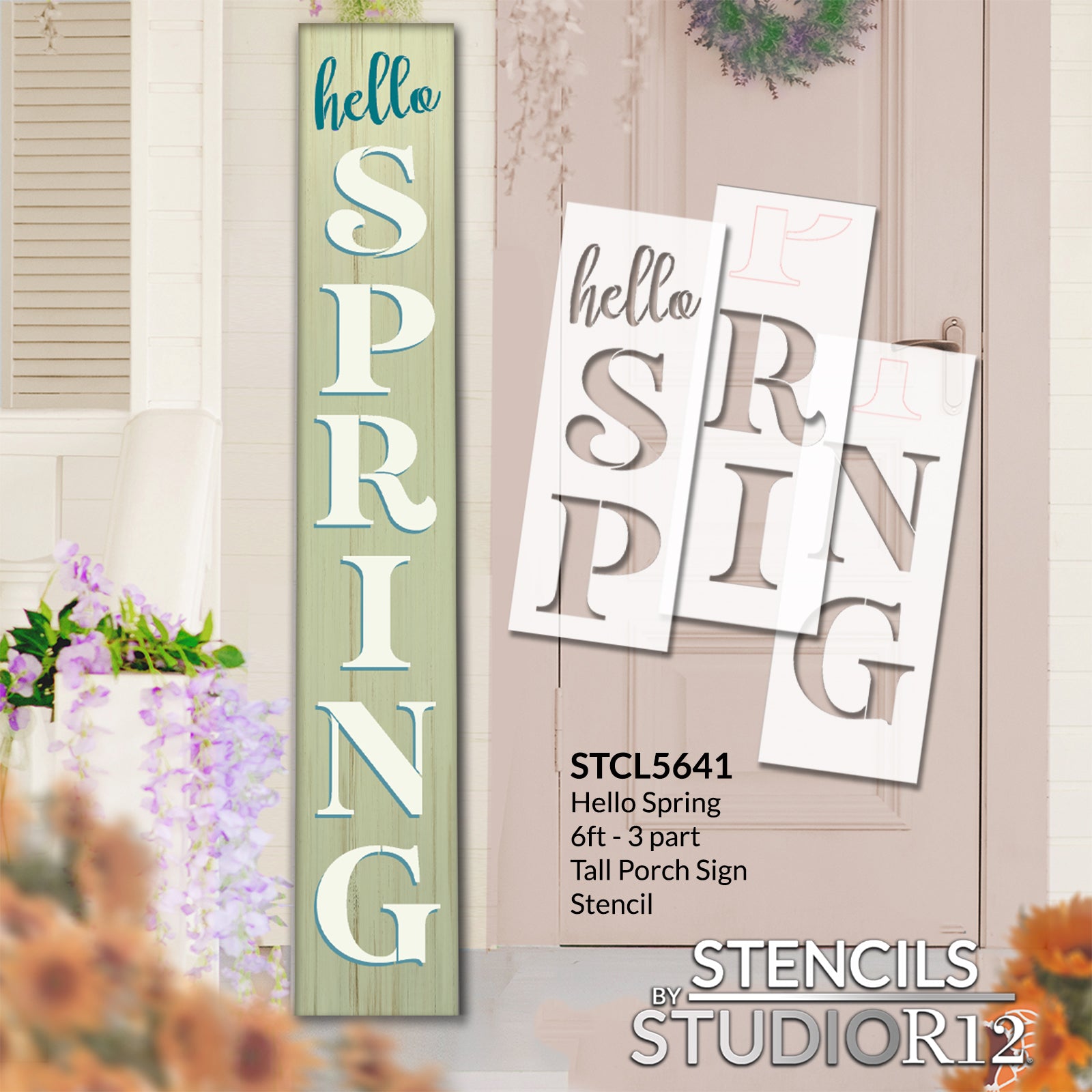 The Chalk Shoppe  Hello Valentine Adhesive Stencils