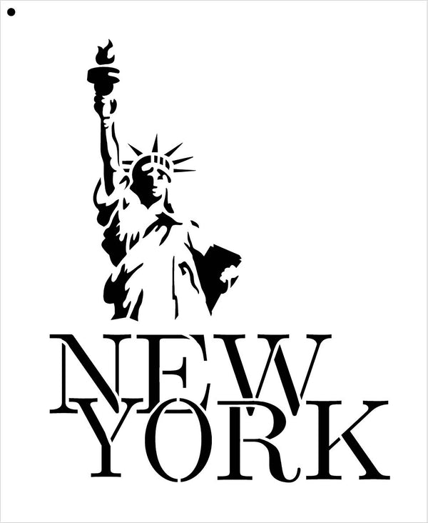 New York Lady Liberty Art Stencil by StudioR12 | Big Apple Decor | 6