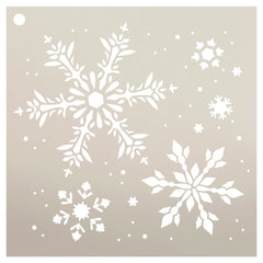 Delicate Snowflake Silhouette Trio Stencil by StudioR12 - Select