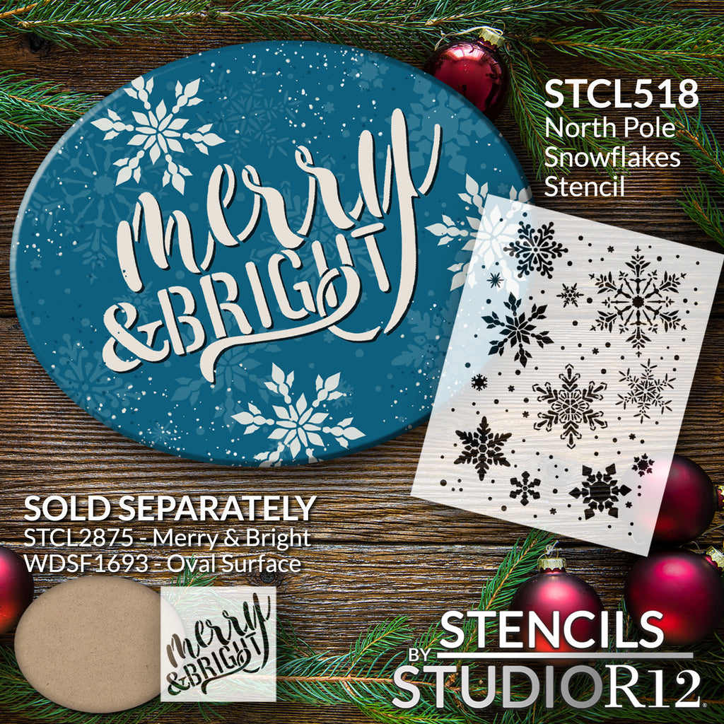 Stencil, Reusable Snowflake Stencil, Snow Stencil, Christmas Stencil,  Holiday Stencil, DIY Snow Stencil, Snowflake Themed Stencil