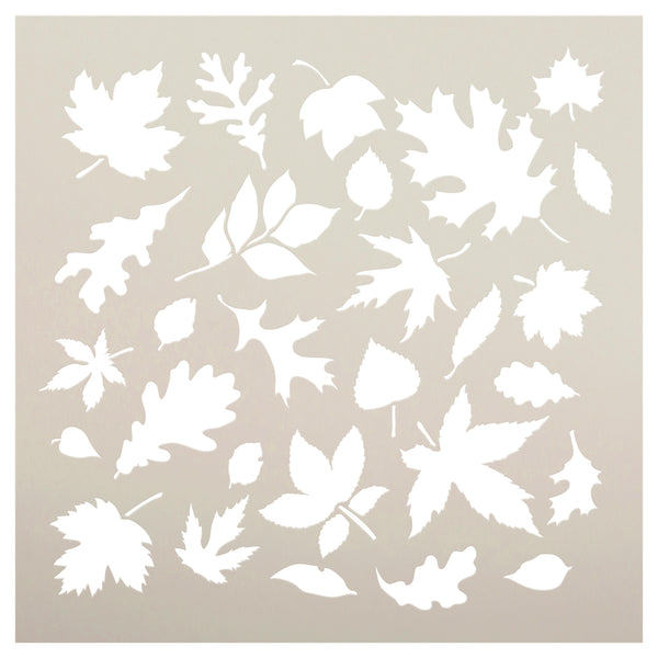 Fall Leaves Pattern Stencil by StudioR12 |  Paint DIY Autumn Decor | 6