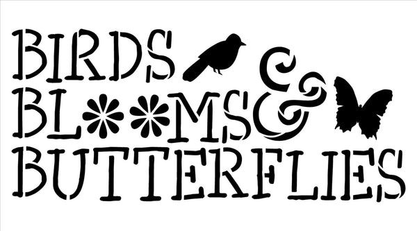 Birds, Blooms and Butterflies - Word Stencil - Icons - 14