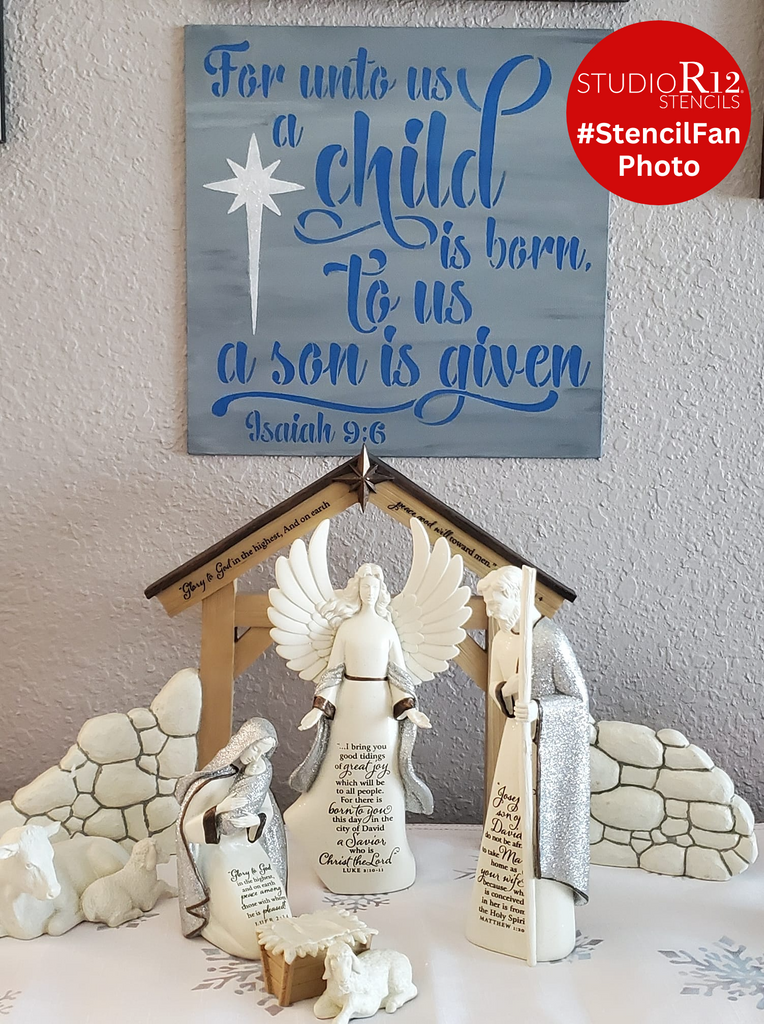 Isaiah 9:6, for Unto Us a Child is Born, Christmas Wall Art