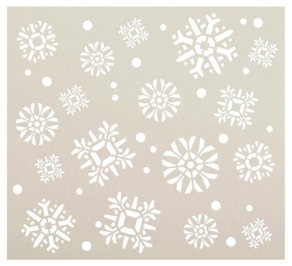 Snowflake Pattern Stencil by StudioR12 - Select Size - USA Made - DIY Seasonal Winter Home Decor - Reusable Mixed Media Template for Painting - STCL7198