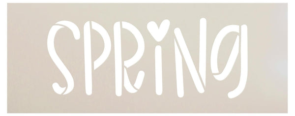 Hand Drawn Spring Stencil by StudioR12 - USA Made - Select Size - DIY Seasonal Home Decor - Reusable Word Art Template for Crafting & Painting- STCL7213