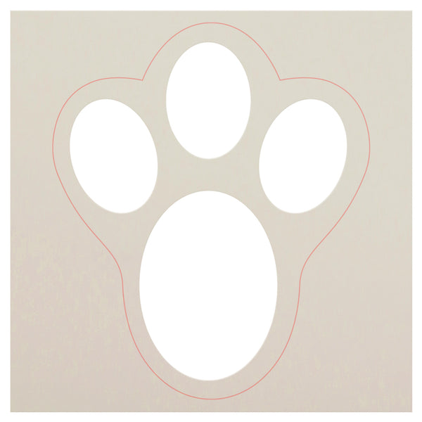 Easter Bunny Paw Print Stencil by StudioR12 - USA Made | Small 7 Inch Bunny Track Template | DIY Spring & Easter Decor | STCL7037