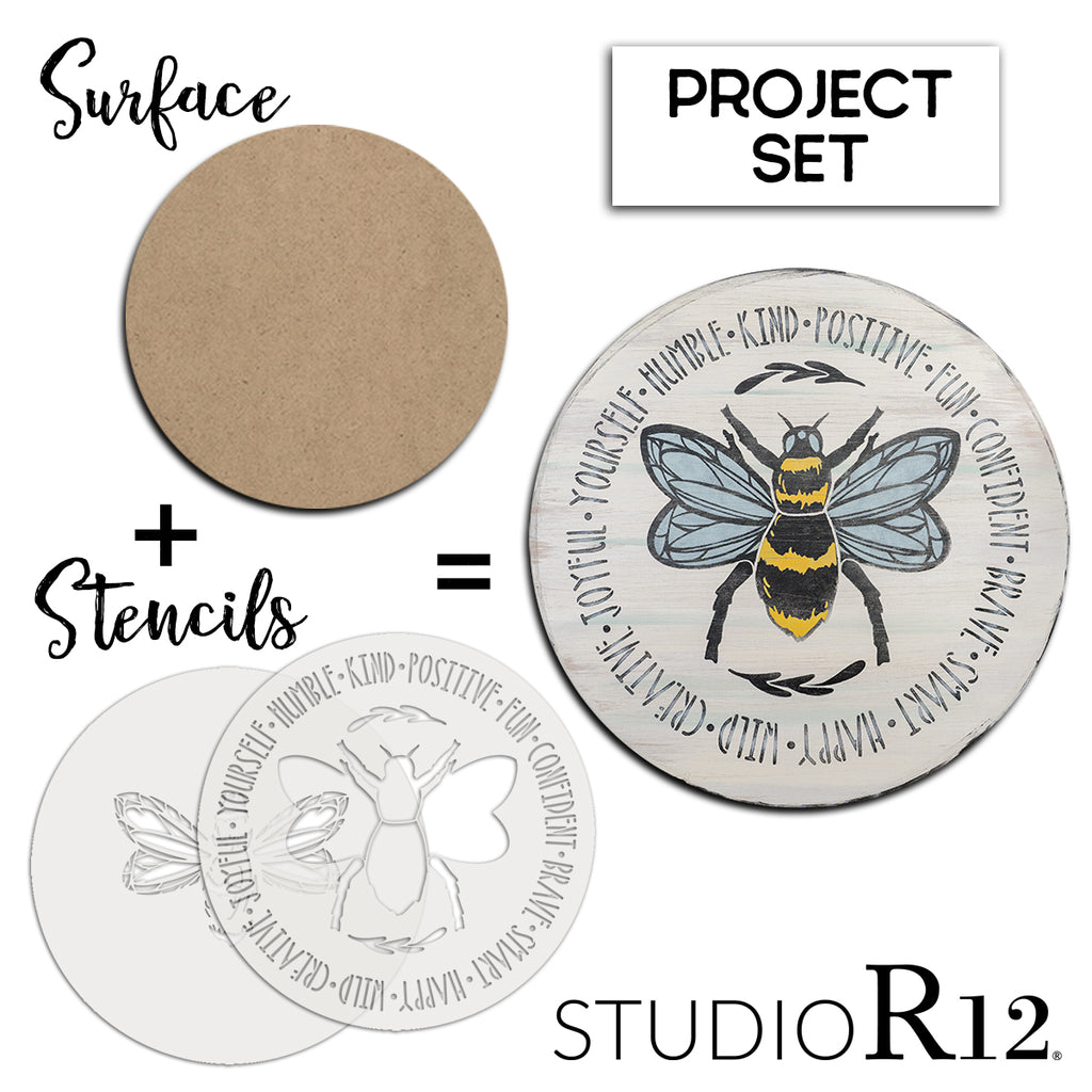 
                  
                2 part stencils,
  			
                Bee,
  			
                bees,
  			
                Bumble Bee,
  			
                Home Decor,
  			
                Inspiraitonal,
  			
                Inspriational,
  			
                positive,
  			
                set,
  			
                Spring,
  			
                stencil set,
  			
                Stencils,
  			
                StudioR12,
  			
                StudioR12 Stencil,
  			
                Template,
  			
                wood surface set,
  			
                  
                  