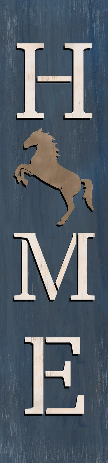 Home with Rearing Horse - Vertical Stencil by StudioR12 | Reusable Mylar Template | Use to Paint Wood Signs - Pallets - Banners - DIY Equestrian Style Decor - Select Size | STCL2527